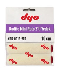 DYO Kadife Mini Rulo (Vernik Rulosu) 10 cm (2'li Yedek)